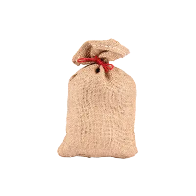 Jute zakje 10 x 15 cm met sluitkoord