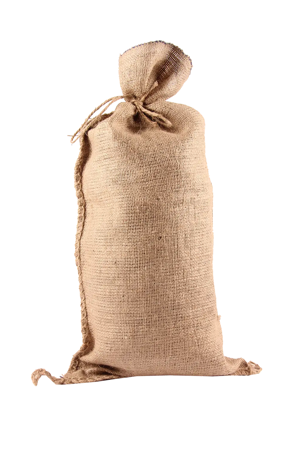 hoge jute zak van 30x60 cm met sluitkoord
