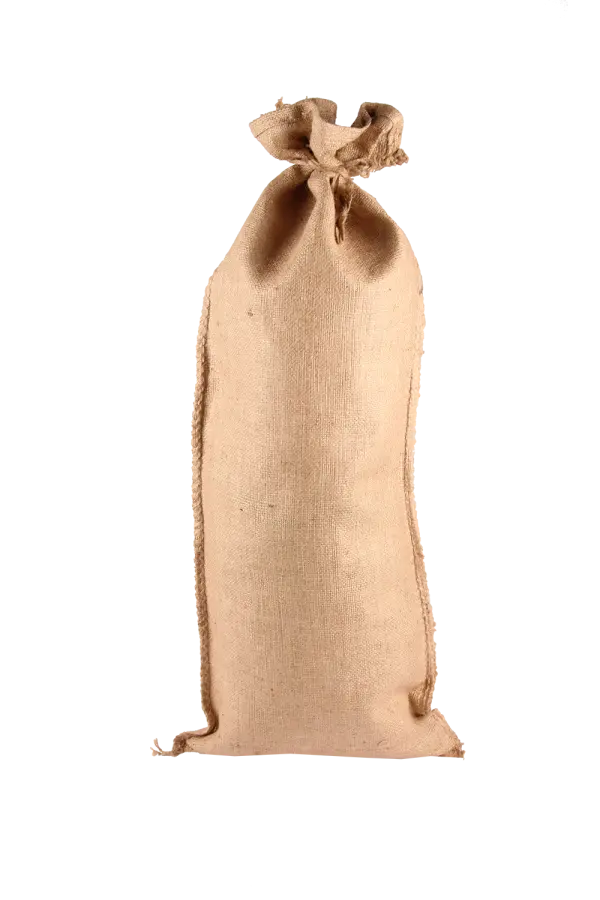 hoge jute zak van 35x85 cm met sluitkoord