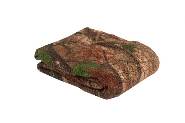 jute camouflagedoek met bospatroon, opgevouwd
