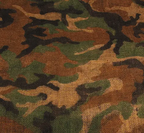 legercamouflage op jute doek