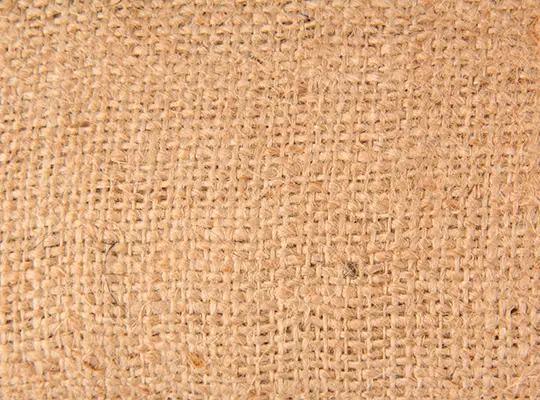 Detail fijn geweven jute op rol