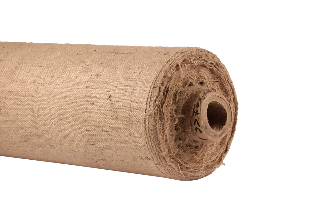 fijn geweven jute op rol 1,20x50m 366 gram/m2