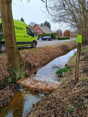 regenwaterpeil oplossing met jute